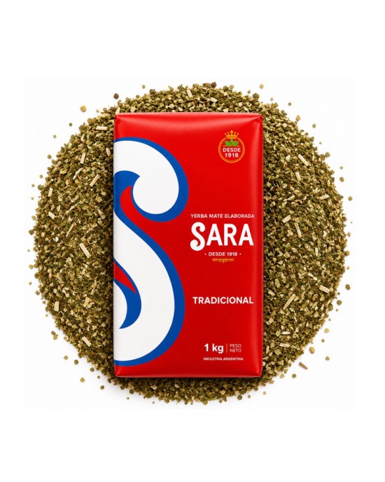  Sara Roja yerba mate 1kg - Tradicional Sin palo
