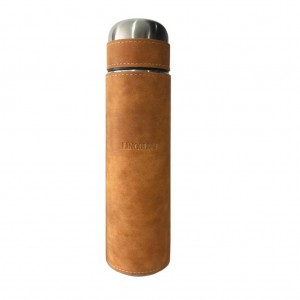 Premium Leather-Wrapped Stainless Steel Thermo