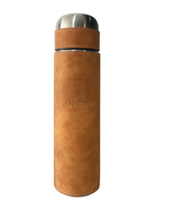 Premium Leather-Wrapped Stainless Steel Thermo